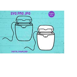Dental Floss SVG PNG JPG Clipart Digital Cut File Download for Cricut Silhouette Sublimation Printable Art - Personal Us