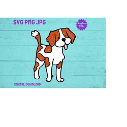 Brittany Spaniel Dog SVG PNG JPG Clipart Digital Cut File Download for Cricut Silhouette Sublimation Printable Art - Per