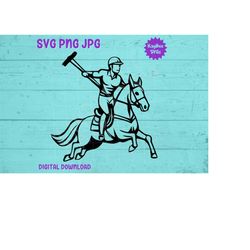 Polo Player SVG PNG JPG Clipart Digital Cut File Download for Cricut Silhouette Sublimation Printable Art - Personal Use