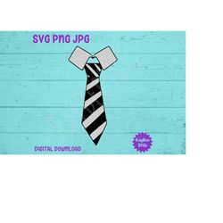 Striped Necktie SVG PNG JPG Clipart Digital Cut File Download for Cricut Silhouette Sublimation Printable Art - Personal