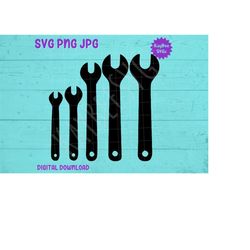 Wrench Set SVG PNG JPG Clipart Digital Cut File Download for Cricut Silhouette Sublimation Printable Art - Personal Use