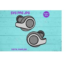 Earbud Headphones SVG PNG JPG Clipart Digital Cut File Download for Cricut Silhouette Sublimation Printable Art - Person