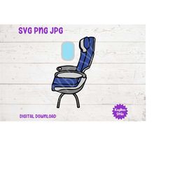 Airplane Seat SVG PNG JPG Clipart Cut File Download for Cricut Silhouette Sublimation Printable Art - Personal Use Only