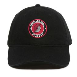 NBA Portland Trail Blazers Embroidered Baseball Cap, NBA Logo Team Embroidered Hat, Blazers Embroidery Baseball Cap