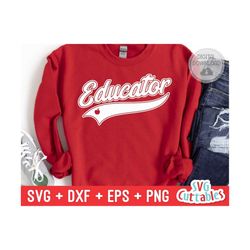 Educator svg - Teacher svg - Occupation - Swoosh - svg - dxf - eps - png - Cut File - Silhouette - Cricut - Digital Down