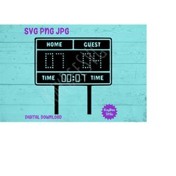 Electronic Scoreboard SVG PNG JPG Clipart Cut File Download for Cricut Silhouette Sublimation Printable Art - Personal U