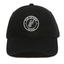 NBA San Antonio Spurs Embroidered Baseball Cap, NBA Logo Team Embroidered Hat, Spurs Embroidery Baseball Cap