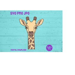 Giraffe Peeking SVG PNG JPG Clipart Digital Cut File Download for Cricut Silhouette Sublimation Printable Art - Personal