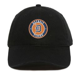 MLB Detroit Tigers Logo Embroidered Baseball Cap, MLB Team Embroidered Hat, Detroit Tigers Embroidery Baseball Cap
