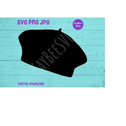 Beret SVG PNG JPG Clipart Digital Cut File Download for Cricut Silhouette Sublimation Printable Art - Personal Use Only