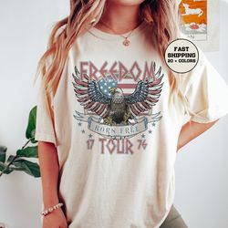 Freedom Tour 1776 Shirt, Retro 4th of July Shirt, Red White and Blue, Fourth of July Shirt, Independence Day Shirt, Eagl