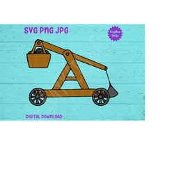 Medieval Catapult Trebuchet SVG PNG JPG Clipart Digital Cut File Download for Cricut Silhouette Sublimation Printable Ar