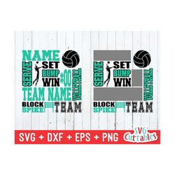 Volleyball svg, Volleyball Subway Art SVG, Volleyball cut file, dxf, eps, Volleyball team, Silhouette, Cricut cut file,