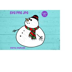Cute Fat Snowman SVG PNG JPG Clipart Digital Cut File Download for Cricut Silhouette Sublimation Printable Art - Persona