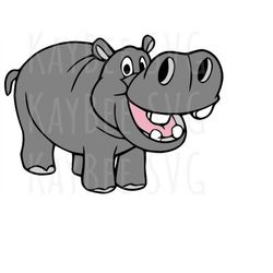 Hippo Hippopotamus - SVG PNG JPG Clipart Digital Cut File Download for Cricut Silhouette Sublimation Printable Art - Per