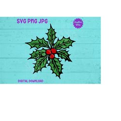Christmas Mistletoe SVG PNG JPG Clipart Digital Cut File Download for Cricut Silhouette Sublimation Printable Art - Pers