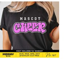 Cheer Svg Png, Graffiti Svg Png, Cheerleader Svg, Cheer Team Shirt Design, Svg No Poms, Svg for Cricut, Svg for Shirt, S