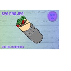 California Burrito SVG PNG JPG Clipart Digital Cut File Download for Cricut Silhouette Sublimation Printable Art - Perso