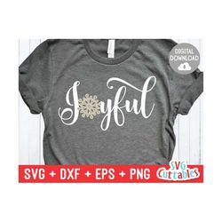 Christmas  svg - Joyful - svg - eps - dxf - png - Shirt Design - Silhouette - Cricut - Cut File - Digital Download