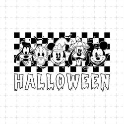 Mouse And Friends Svg, Halloween Checked Pattern, Halloween Skeleton Svg, Halloween Masquerade, Spooky Vibes Svg, Trick