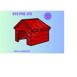 Red Dog House SVG PNG Jpg Clipart Digital Cut File Download for Cricut Silhouette Sublimation Printable Art - Personal U