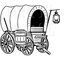 Pioneer Covered Wagon SVG PNG JPG Clipart Digital Cut File Download for Cricut Silhouette Sublimation Printable Art - Pe