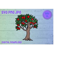 Apple Tree SVG PNG JPG Clipart Digital Cut File Download for Cricut Silhouette Sublimation Printable Art - Personal Use
