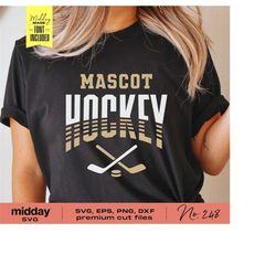 Hockey Team Template, Svg Png Dxf Eps, Hockey Team Shirt, Design for Sweatshirt, Hoodie, Customizable, Cricut File, Silh