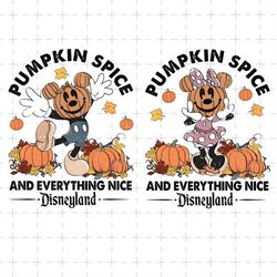 Pumpkin Spice And Everything Nice Png, Mouse And Friends Halloween Png, Trick Or Treat, Halloween Pumpkin Png, Spooky Vi