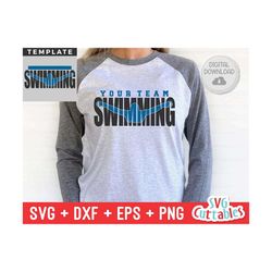 Swimming svg - Swim Cut File - Swim Template 004 - svg - eps - dxf - png - Silhouette - Cricut Cut File - Digital Downlo
