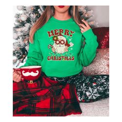Merry Christmas Santa Sweatshirt, Merry Christmas Shirts, Christmas Shirts, Christmas Sweatshirt, Christmas Tree Shirt,