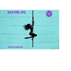 Pole Dancer SVG PNG JPG Clipart Digital Cut File Download for Cricut Silhouette Sublimation Printable Art - Personal Use