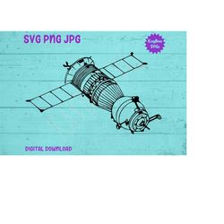 Space Station SVG PNG JPG Clipart Digital Cut File Download for Cricut Silhouette Sublimation Printable Art - Personal U