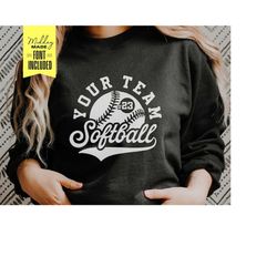 softball team template svg, softball shirt png, softball, cricut cut files, eps png ai dxf, personalized softball, digit
