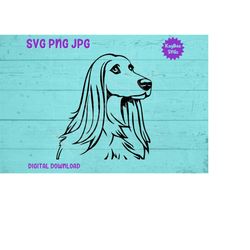Afghan Hound SVG PNG JPG Clipart Digital Cut File Download for Cricut Silhouette Sublimation Printable Art - Personal Us