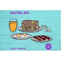 Breakfast Foods SVG PNG JPG Clipart Digital Cut File Download for Cricut Silhouette Sublimation Printable Art - Personal