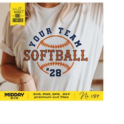 softball team template svg, png dxf eps, softball cricut files, shirt design with team name, softball mom svg png, softb