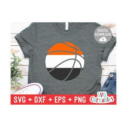 basketball svg - basketball cut file - svg - dxf - eps - png - three color basketball - cricut - silhouette - digital do