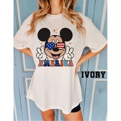 Vintage Mickey 4th Of July Comfort Colors shirt, Patriotic Mouse shirt, Disney Independence Day Shirt, Disney Family Mat