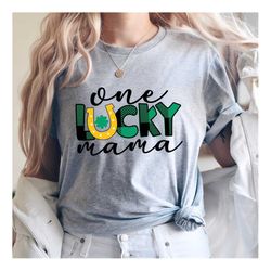 One Lucky Mama Shirt, St Patricks Day Shirt, Irish Gifts , Clover Shirt, Shamrock Shirt, Leopard Shamrock, Lucky Shirt,