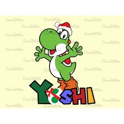 Retro Yoshi Christmas PNG, Yoshi Christmas Egg Png, Super Mario Christmas, Merry Christmas, Super Mario, Yoshi, Yoshi Eg