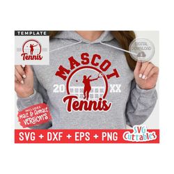 Tennis svg - Tennis Cut File - Tennis Template 0010 - Tennis Mom - svg - eps - dxf - Silhouette - Cricut Cut File - Digi