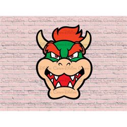 Super Mario Bowser Head and Ears Png File, Super Mario Bowser Png File, Super Mario Bowser High Quality Png File, Super