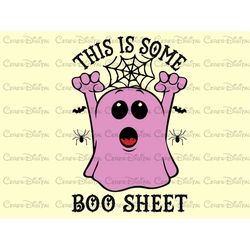 Pink This Is Some Boo Sheet Svg, Funny Halloween Eps, Ghost Png, Halloween shirt Svg, Boo Png, Boo Sheet Png, Vintage Ha