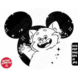 Turning Red SVG Mei lee png clipart , Disneyland ears , cut file outline sillhouette