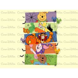 Retro Honey Bear and Friends Png,Pooh Bear Png,Pooh Bear Halloween Png,Spooky Honey Bear Png,Honey Bear Halloween,Instan