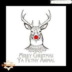 Merry Christmas Rudolph svg, Christmas Svg, Christmas Gift Svg, Merry Christmas Svg, Christmas Day Svg, Reindeer Svg, Ch