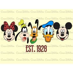 Mickey EST. 1238 Png Bundle, Mickey High Quality Png File, Mickey And Friends Png File, Retro Mickey Png, Vintage Mickey