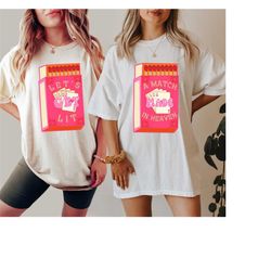Comfort Colors Tee, Bachelorette Party Shirts, Match Made in Heaven, Lets Get Lit Shirts, Retro Graphic Tee, Bridal Part
