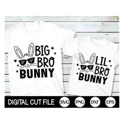 Big Brother Bunny SVG, Easter Bunny Svg, Big Bro Svg, Lil Bro, Newborn Baby Boy, Kids Easter Shirt, Png, Svg Files For C